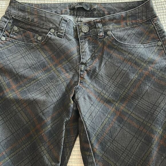 Prana Plaid Ankle Zip Jeans size 0 - Picture 7 of 9